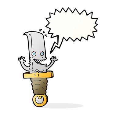 Konuşma baloncuklu çılgın çizgi film karakteri.