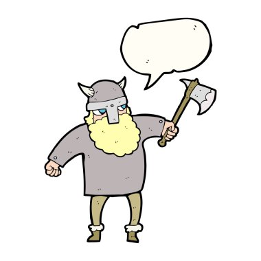 konuşma balonu karikatür viking savaşçısı