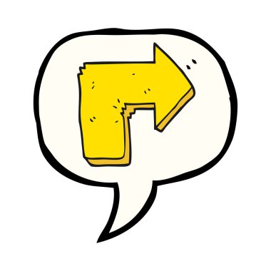 konuşma kabarcık karikatür oku