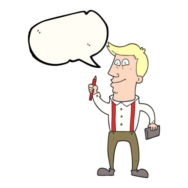 defter ve kalem konuşma kabarcık karikatür adamla