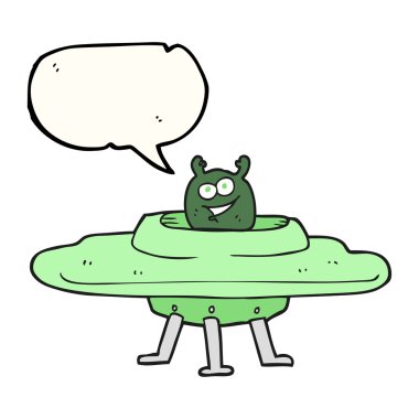 konuşma balonu çizgi film uzay gemisi