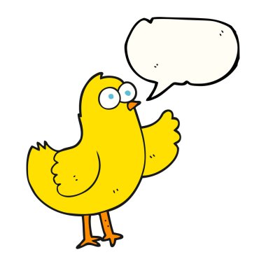 konuşma kabarcık karikatür kuş