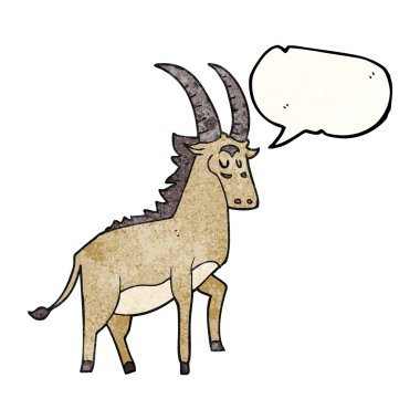 konuşma balonu dokulu karikatür antilop