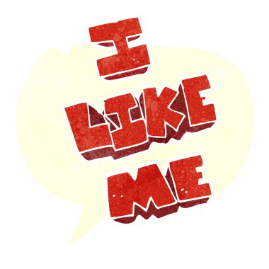 Ben gibi serbest retro çizgi film 