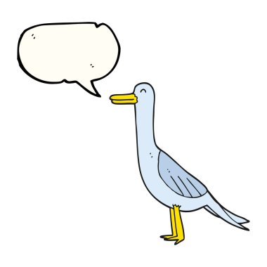 konuşma kabarcık karikatür kuş