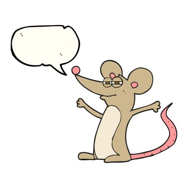 konuşma kabarcık karikatür fare