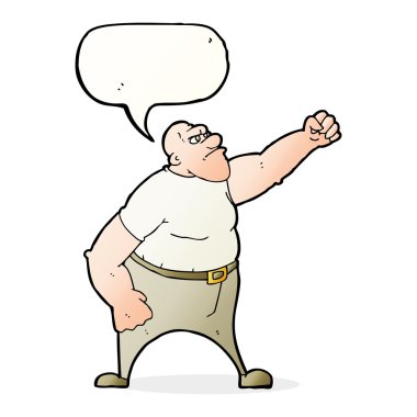 çizgi film kızgın adam konuşma baloncuğu ile