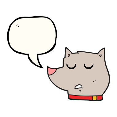 konuşma kabarcık karikatür köpek