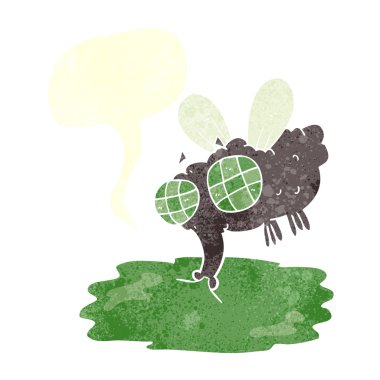 FreeHand retro karikatür brüt sinek