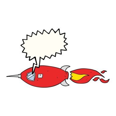 konuşma balonu çizgi film uzay gemisi