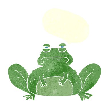 FreeHand retro karikatür kurbağa