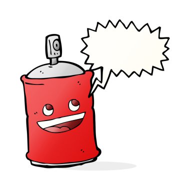 konuşma balonu ile karikatür sprey olabilir