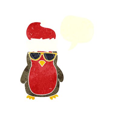 FreeHand retro karikatür Noel robin