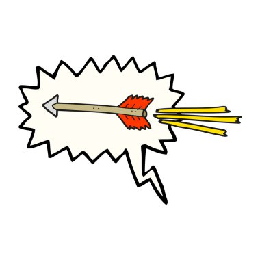 konuşma kabarcık karikatür uçan ok