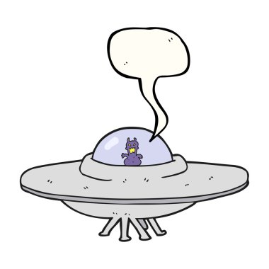 konuşma kabarcık karikatür Ufo