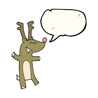 konuşma kabarcık karikatür Ren geyiği