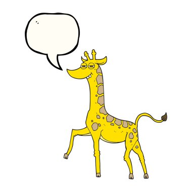 konuşma balonu çizgi film zürafayı