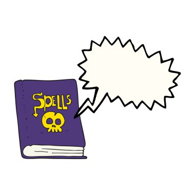 konuşma kabarcık karikatür büyü kitabı