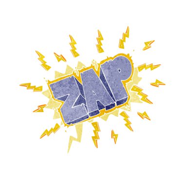FreeHand retro karikatür zap sembolü