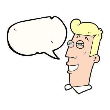 konuşma balonu sırıtan adam çizgi film