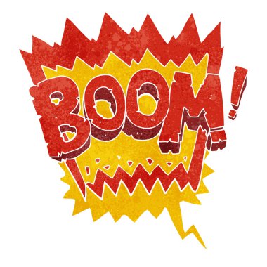 FreeHand retro karikatür patlaması sembolü