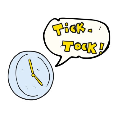 konuşma kabarcık karikatür saatli saat