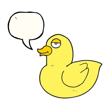 konuşma kabarcık karikatür ördek