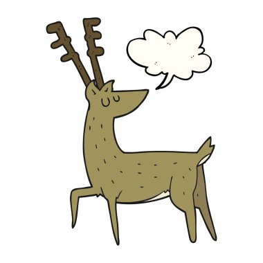 konuşma kabarcık karikatür geyik