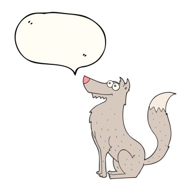 konuşma balonu çizgi film kurt