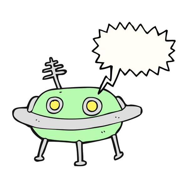 speech bubble cartoon alien spaceship