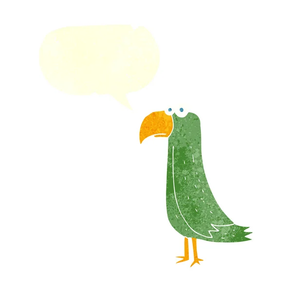 Вільний ретро мультфільм папуга — стоковий вектор