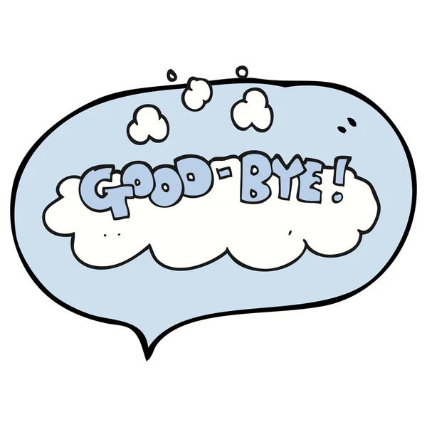 Toespraak bubble cartoon good-bye symbool — Stockvector