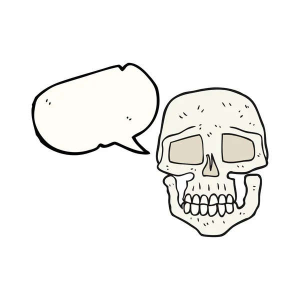 Speech bubble cartoon skull — Stock Vector