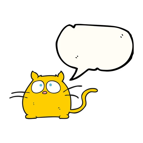 Speech bubble cartoon cat — Stock Vector