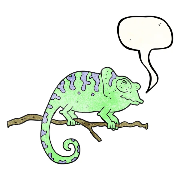 Discurso burbuja textura dibujos animados camaleón — Archivo Imágenes Vectoriales