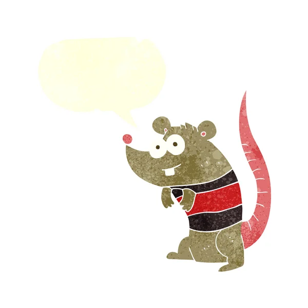 Odręczne retro kreskówka szczur — Wektor stockowy
