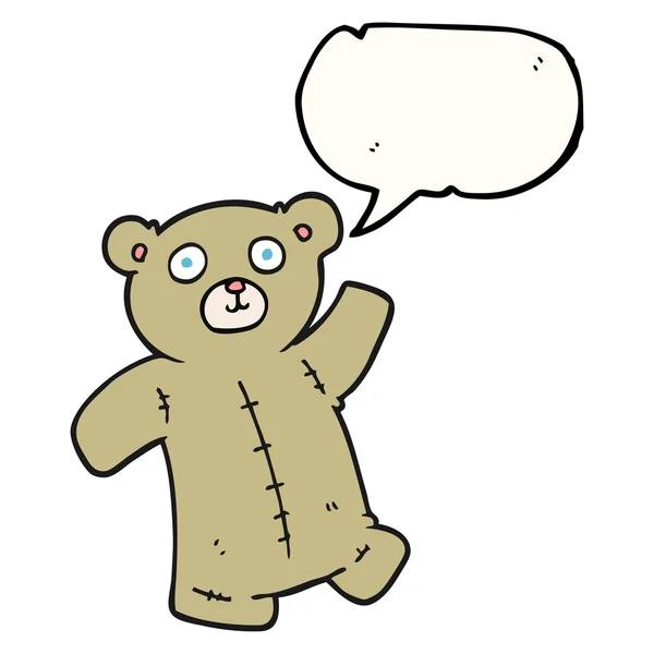演讲泡沫卡通玩具熊 — 图库矢量图片
