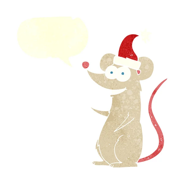 身に着けているフリーハンドのレトロ漫画のマウス — ストックベクタ