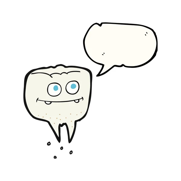 Řeči bubliny cartoon zub — Stockový vektor
