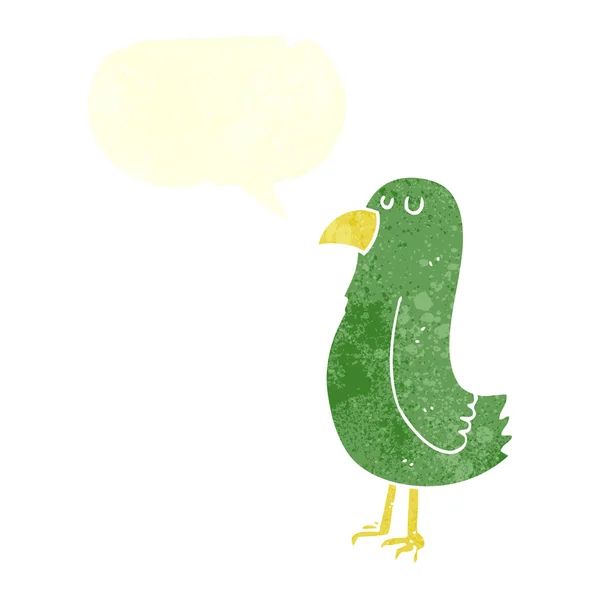 Vogel mit Kirsche — Stockvektor