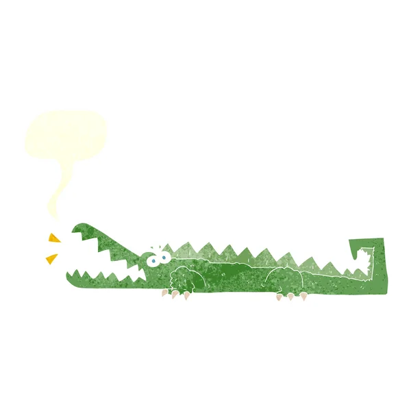 Свободный ретро-мультяшный крокодил — стоковый вектор