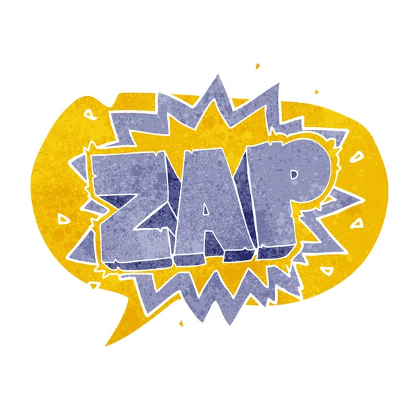 Happy freehand retro cartoon zap — Stock Vector