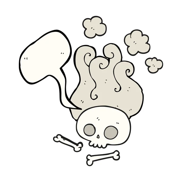 音声バブル漫画の頭骨および骨 — ストックベクタ