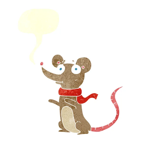 Freehand retro cartoon mouse — Stock Vector