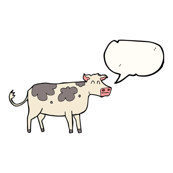 Voz burbuja de dibujos animados vaca — Archivo Imágenes Vectoriales