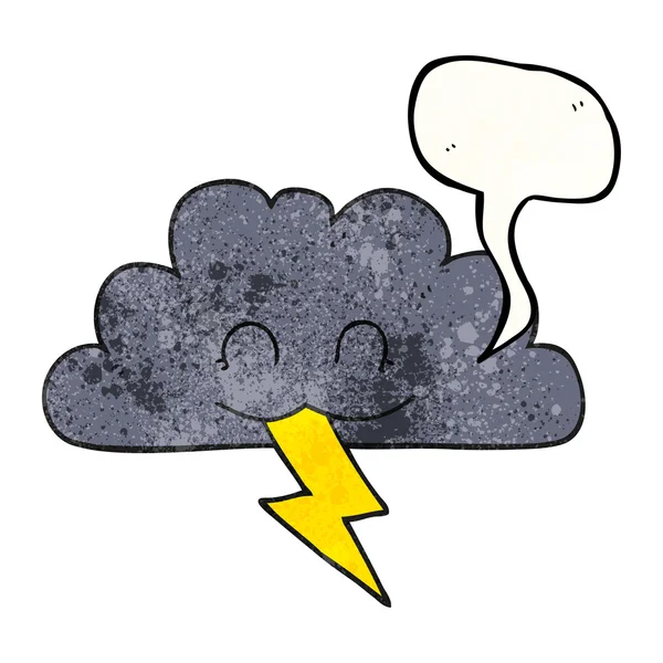 Voz burbuja textura dibujos animados tormenta nube — Archivo Imágenes Vectoriales
