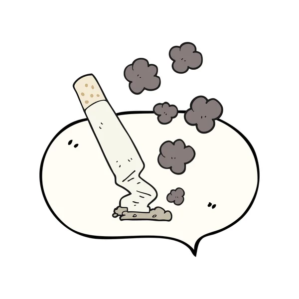 Řeči bubliny cartoon cigareta — Stockový vektor