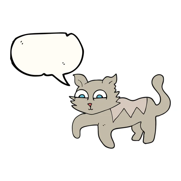 Discours bulle dessin animé chat — Image vectorielle