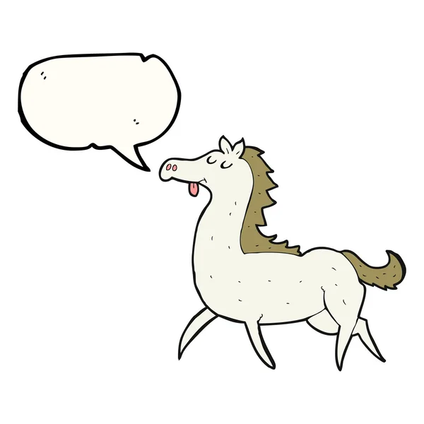 Speech bubble cartoon horse — Stock Vector