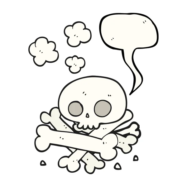 Sprechblase Cartoon Haufen von Knochen — Stockvektor